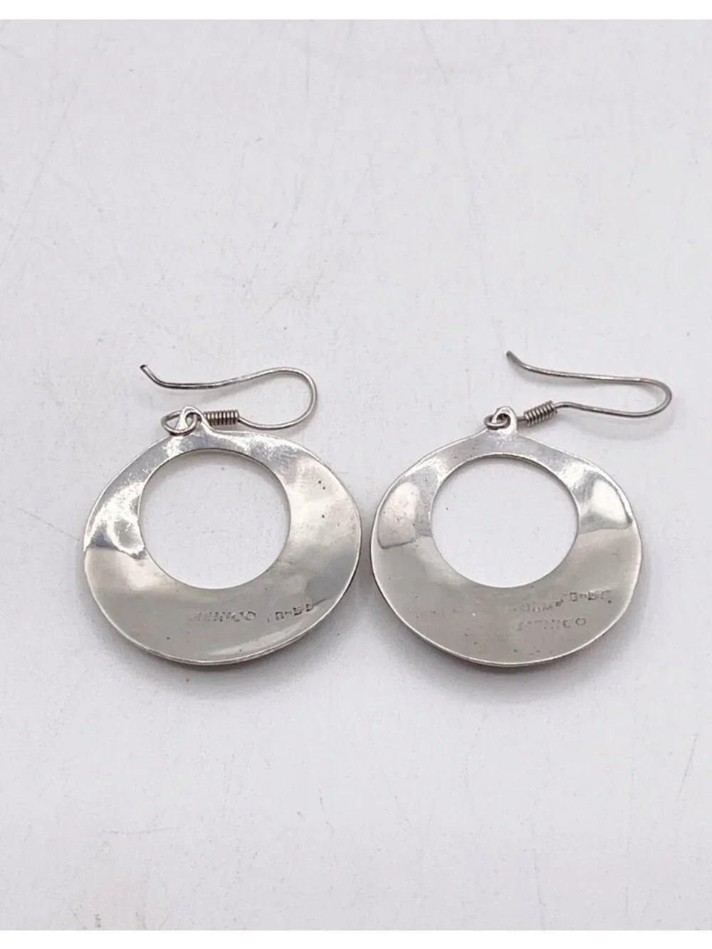 Vintage Taxco T8-55 Mexico 925 Sterling Silver 1 1/4” Dangle/Drop Earrings